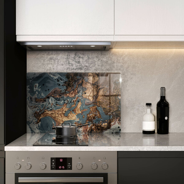 Skärbräda glas modern Gyllene stenstruktur