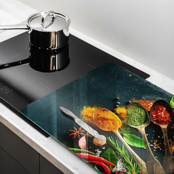 Skärbräda glas modern Köks kryddor skedar