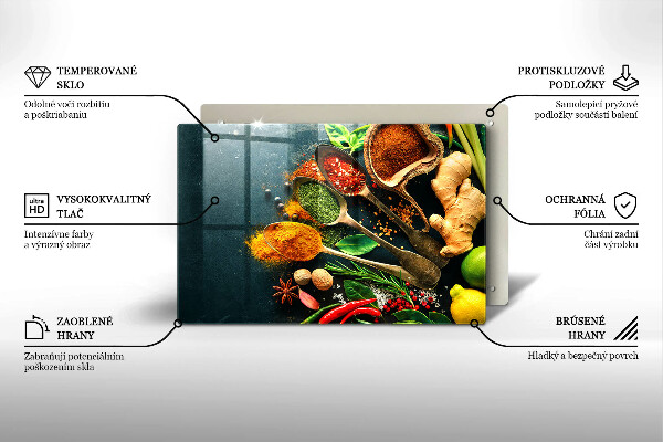 Skärbräda glas modern Köks kryddor skedar