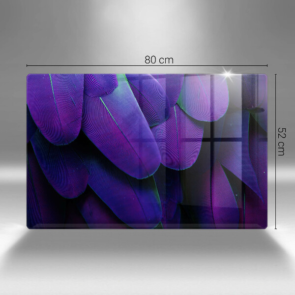 Skärbräda glas modern Neon fjädrar