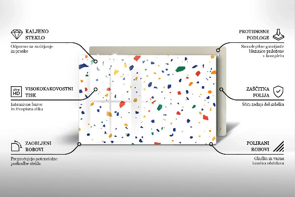 Skärbräda glas modern Färgglatt stengods