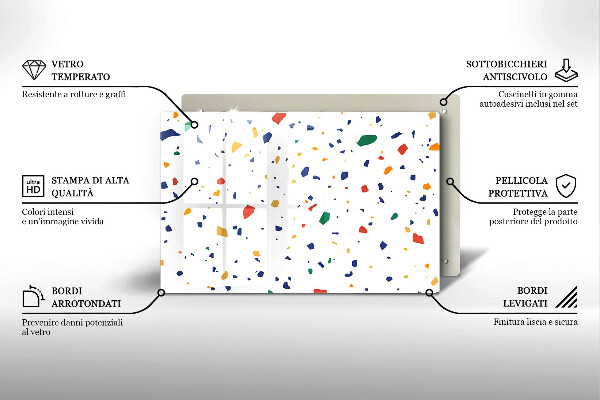 Skärbräda glas modern Färgglatt stengods