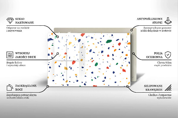 Skärbräda glas modern Färgglatt stengods