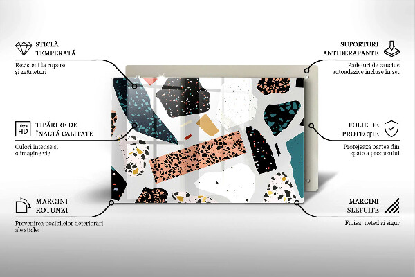 Skärbräda glas modern Sten gres