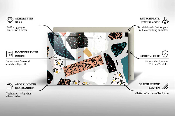 Skärbräda glas modern Sten gres