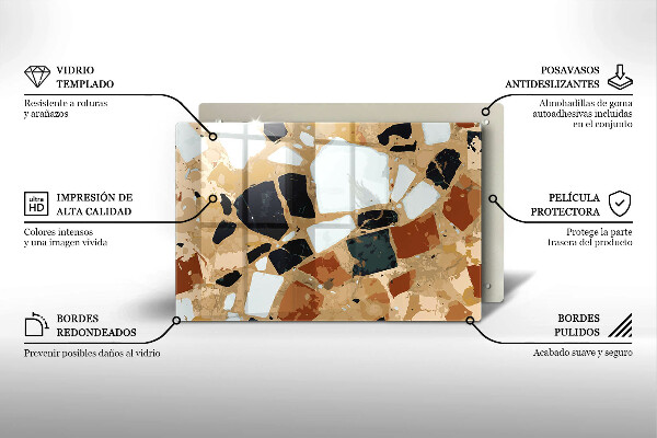 Skärbräda glas modern Dekorativ stenplatta