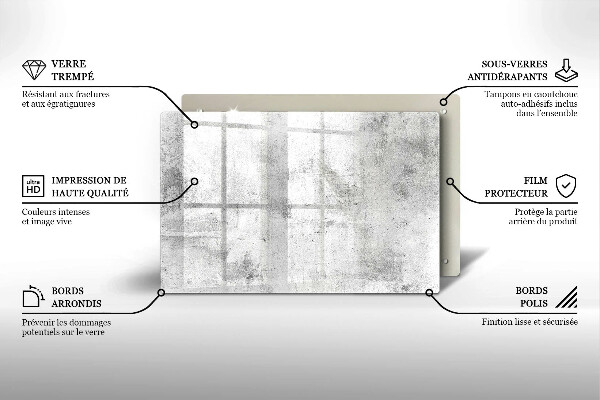 Skärbräda glas modern Betongstruktur