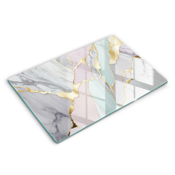 Skärbräda glas modern Pastell marmor