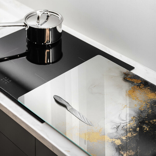 Skärbräda glas modern Abstraktion med guld