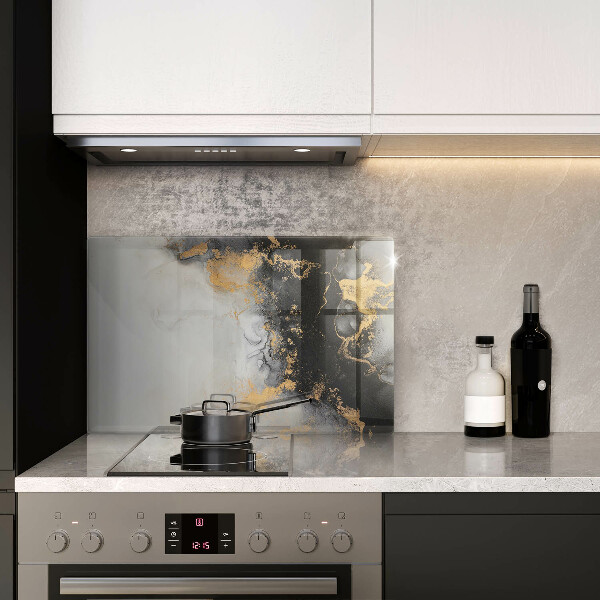 Skärbräda glas modern Abstraktion med guld