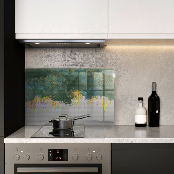 Skärbräda glas modern Abstraktion med guld