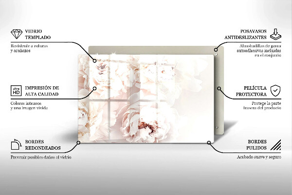 Skärbräda glas modern Pastellpioner