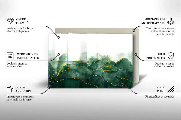 Skärbräda glas modern Abstrakt natur