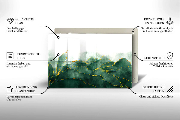 Skärbräda glas modern Abstrakt natur