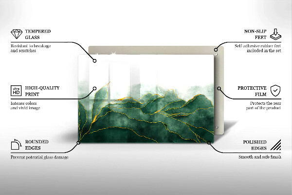 Skärbräda glas modern Abstrakt natur