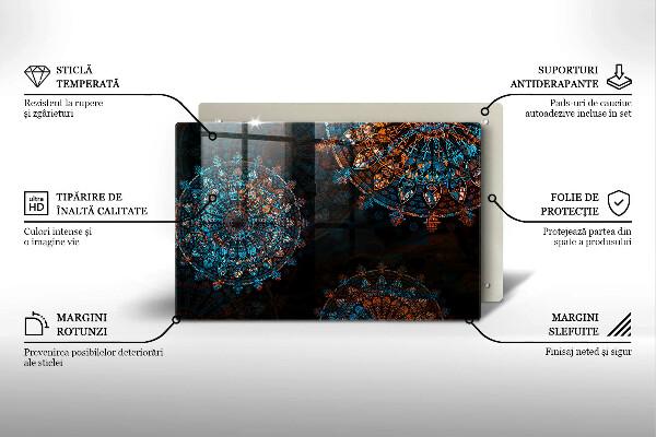 Skärbräda glas modern Boho vintage hjul