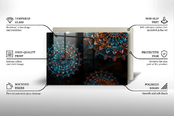 Skärbräda glas modern Boho vintage hjul