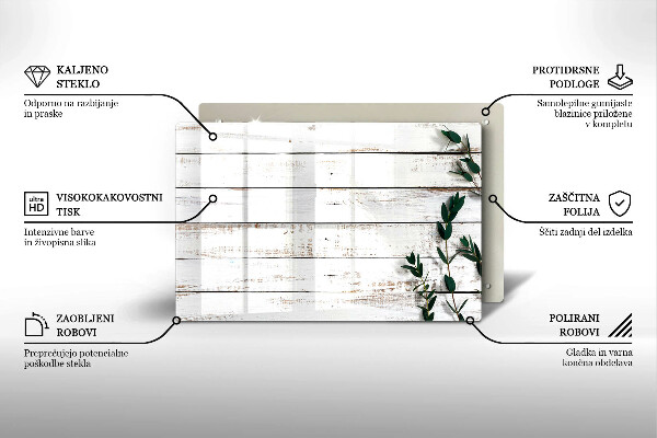 Skärbräda glas modern Gamla brädor och löv