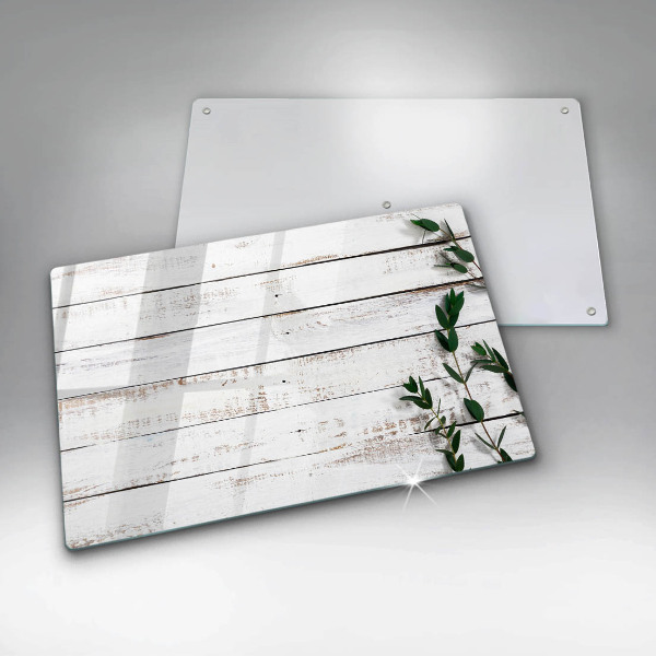 Skärbräda glas modern Gamla brädor och löv