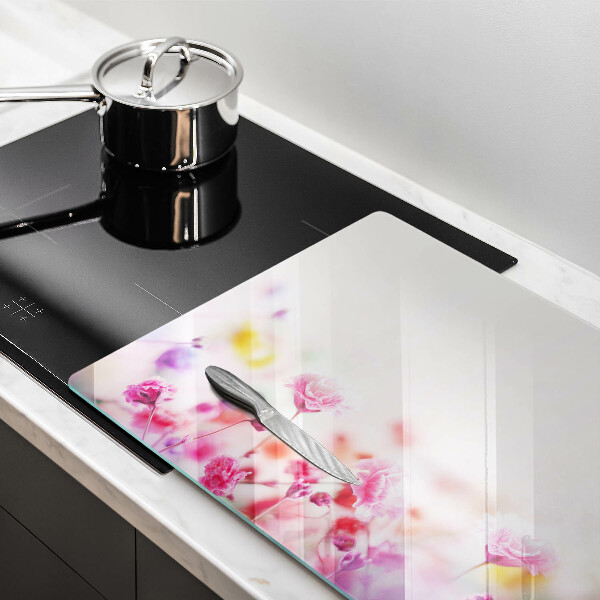 Skärbräda glas modern Äng av blommor