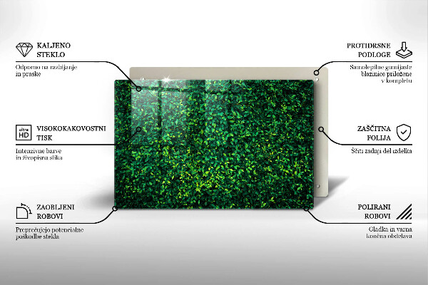 Skärbräda glas modern Plantera små blad