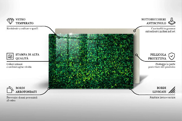 Skärbräda glas modern Plantera små blad