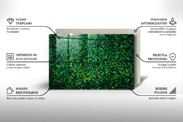 Skärbräda glas modern Plantera små blad