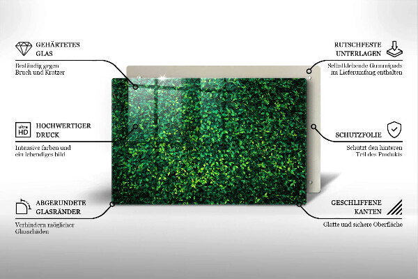 Skärbräda glas modern Plantera små blad