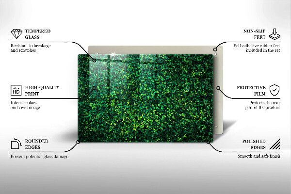 Skärbräda glas modern Plantera små blad