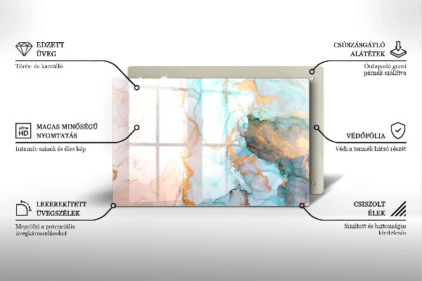 Skärbräda glas modern Abstrakt marmor