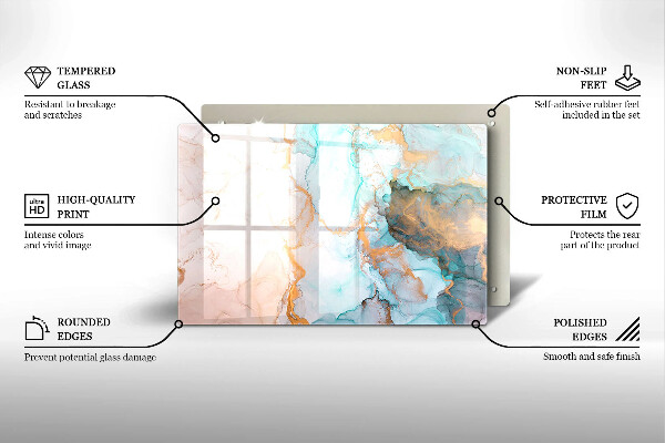 Skärbräda glas modern Abstrakt marmor