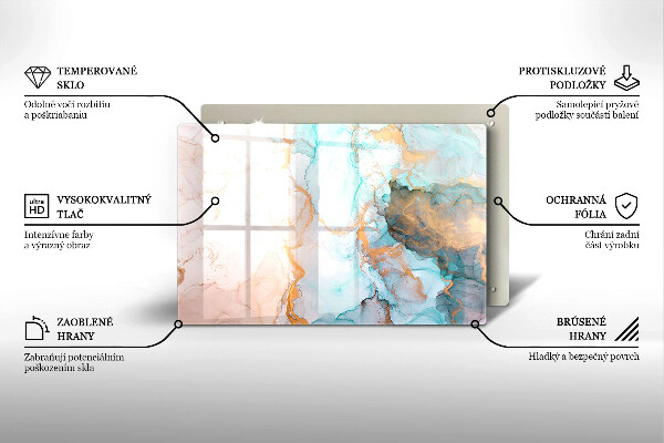 Skärbräda glas modern Abstrakt marmor