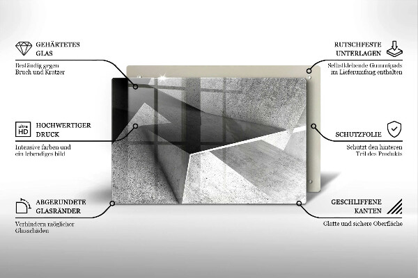 Skärbräda glas modern Konkret abstraktion