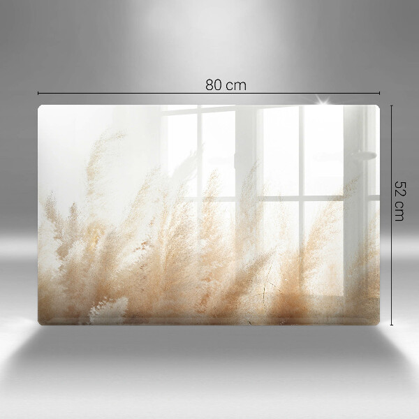 Skärbräda glas modern Pampas gräs