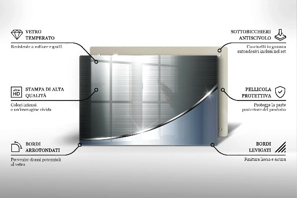 Skärbräda glas modern Metall abstrakt mönster