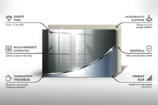 Skärbräda glas modern Metall abstrakt mönster