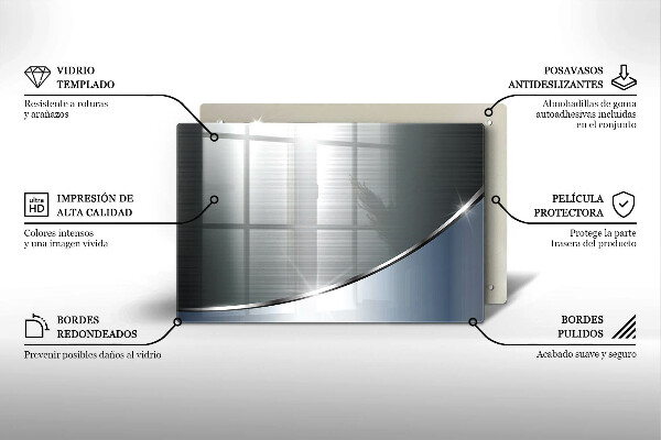 Skärbräda glas modern Metall abstrakt mönster