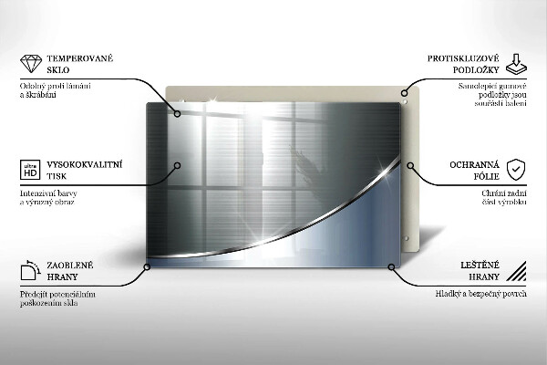 Skärbräda glas modern Metall abstrakt mönster