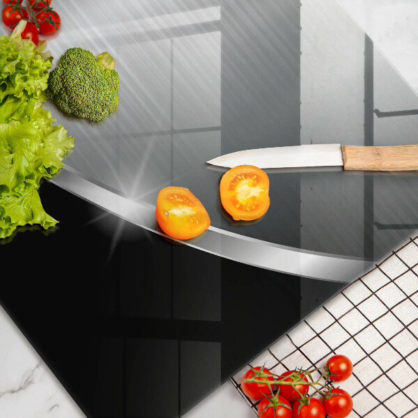 Skärbräda glas modern Abstraktion med metall