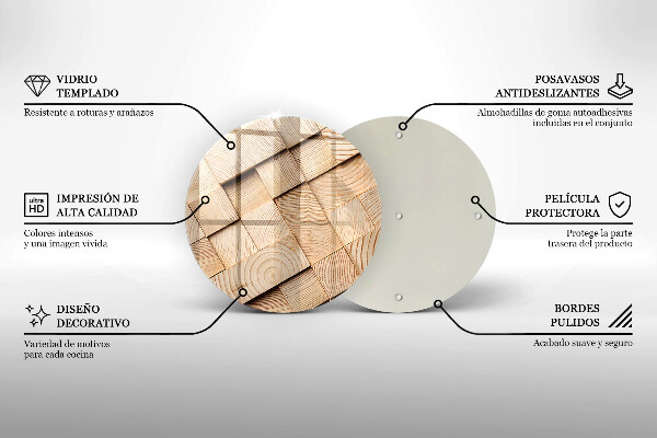Skärbräda glas unik Trärutor