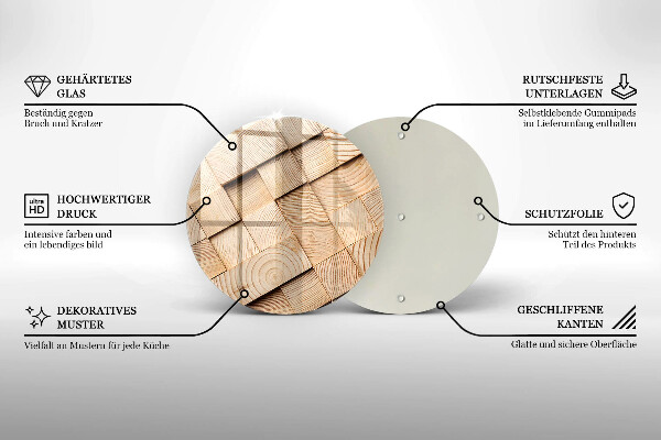 Skärbräda glas unik Trärutor