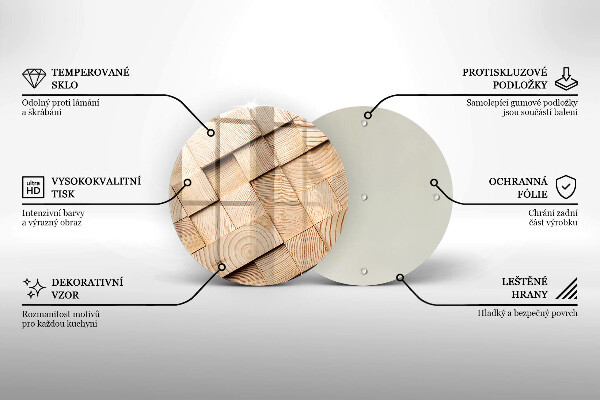Skärbräda glas unik Trärutor