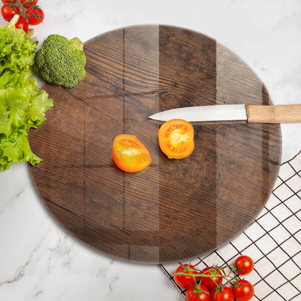 Skärbräda glas unik Mörk träskiva