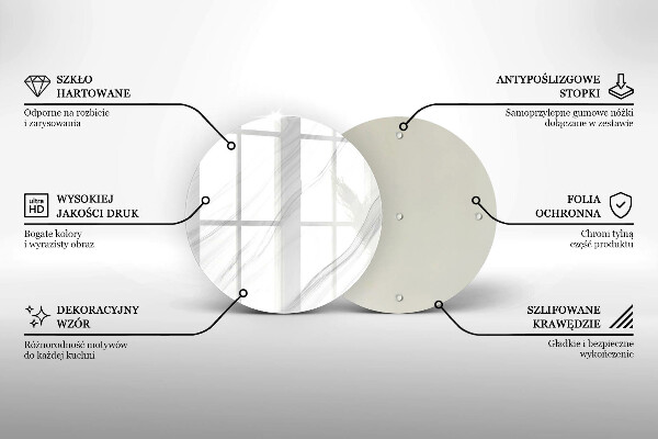 Skärbräda glas unik Delikat marmor