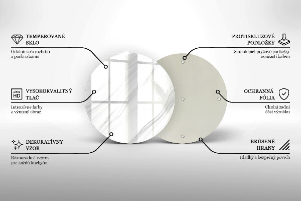 Skärbräda glas unik Delikat marmor