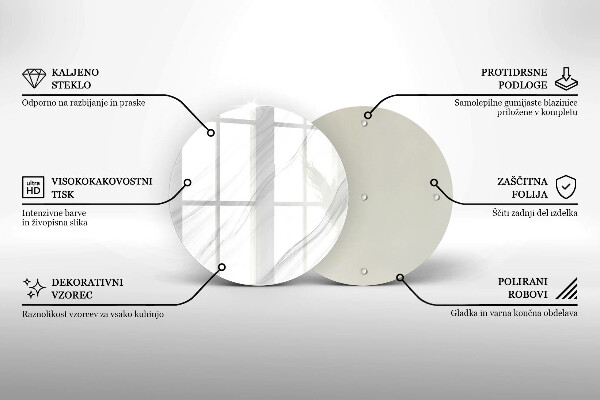 Skärbräda glas unik Delikat marmor