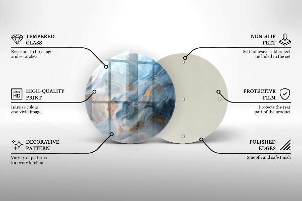 Skärbräda glas unik Marmor textur
