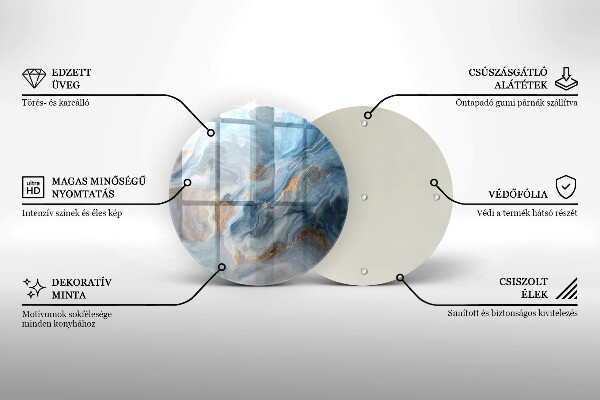 Skärbräda glas unik Marmor textur