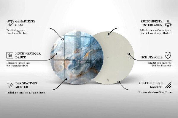 Skärbräda glas unik Marmor textur