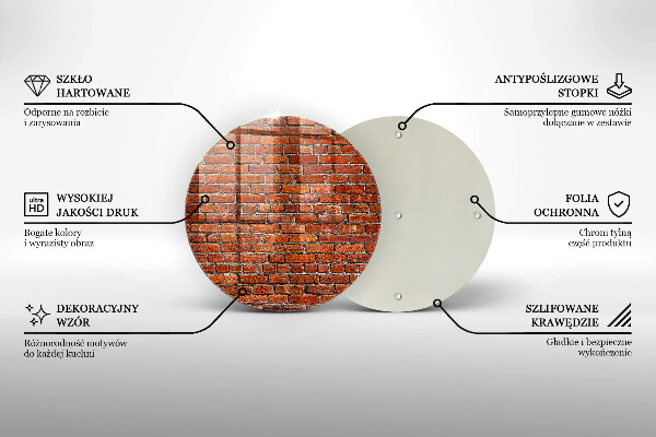 Skärbräda glas unik Vägg av tegelvägg